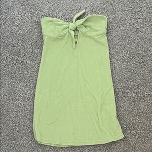 Urban Outfitters Terry Strapless Mini Dress | Green | XS
